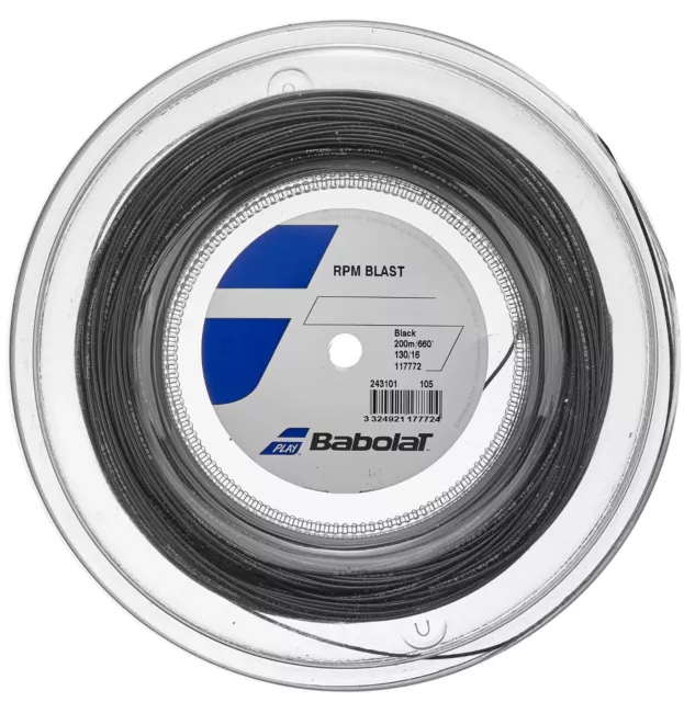 Babolat RPM BLAST 16G 1.30mm (black) 660ft 200m Reel Tennis String