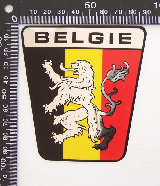 Vintage Belgie Belgium Crest Travel Souvenir Car Caravan Truck Luggage Sticker