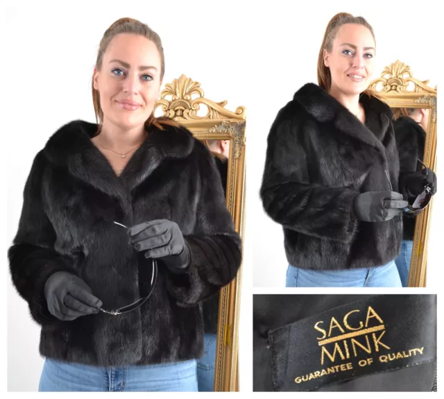 A4819 Nerzjacke Nerz Jacke Echt Pelz Mantel Pelzjacke - Saga Mink Fur Jacket