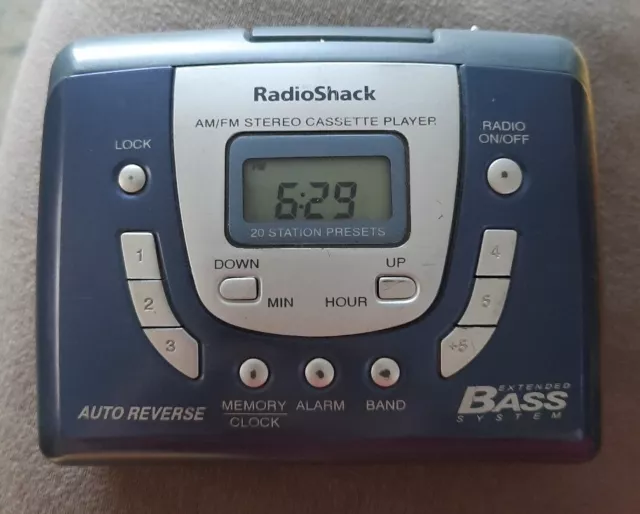 Reproductor de Casetes De Colección Radioshack AM/FM SCP 110 ¡Funciona probado!¡!