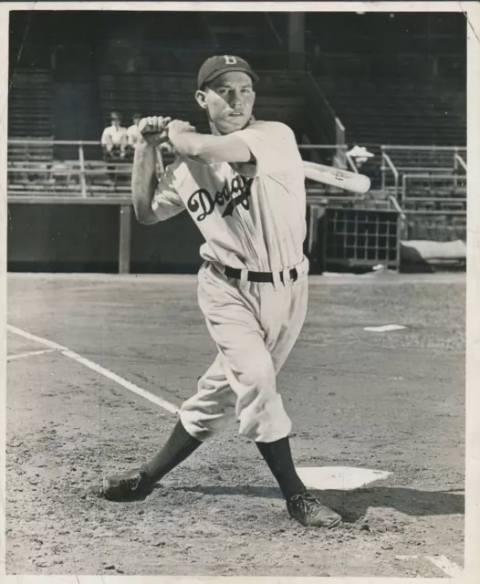 1941 Pete Reiser, Brooklyn Dodgers Batting Champion, Orig Type 1 Photo, 8" x 10"