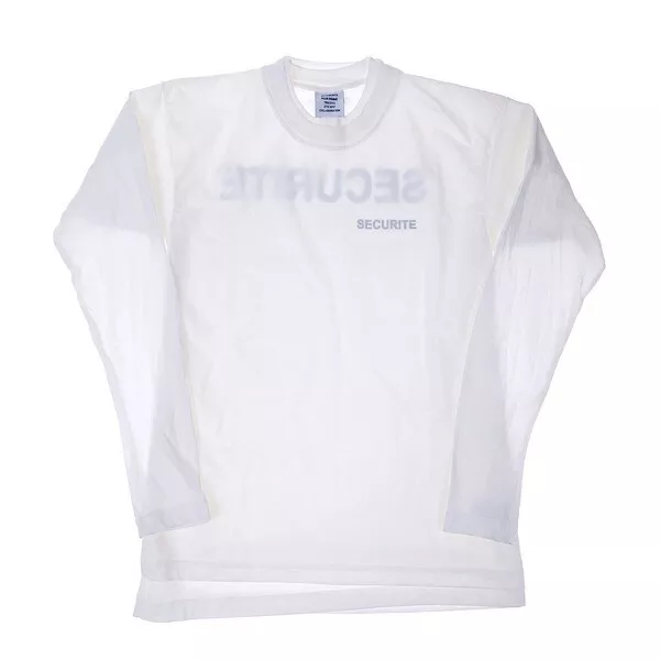 New With Tags $640 VETEMENTS Rare Securite Double White L/S Shirt Size S