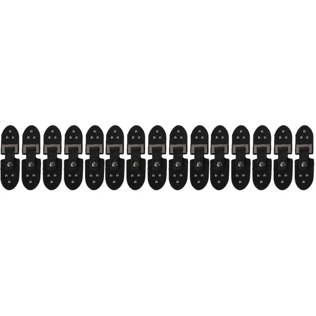15 Pairs Pu Metal Buckle Clasp Pin Coat Closure Buttons
