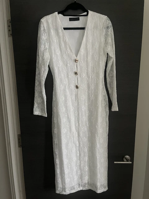 chinese dress ladies Mélisande white lace tiered midi dress main image 1