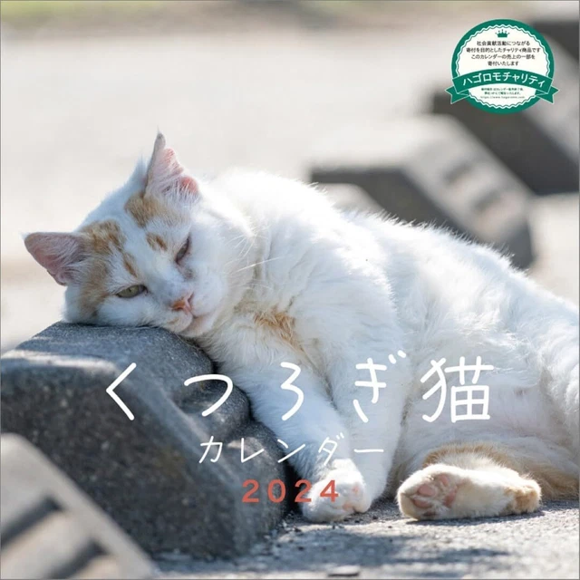 HAGOROMO [CHARITY CALENDAR] Relaxing Cat 2024 Calendar Wall Hanging