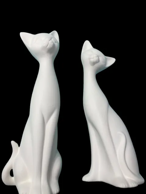 Bisque estilo art deco de gatos vertido a mano de moldes vintage