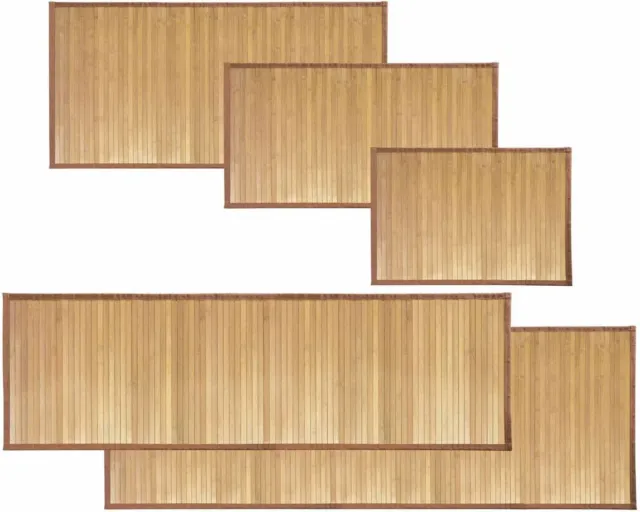 Bamboo Wood Floor Mat Rug Carpet For Home Bathroom Living room Indoors Outdoors