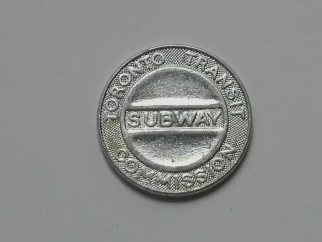 TTC Toronto (Ontario CANADA) Transit Commission SUBWAY Aluminum Fare Token