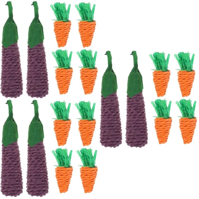 18 Pcs Jouet De Dentition Pour Hamster Paille Molaire Chiot