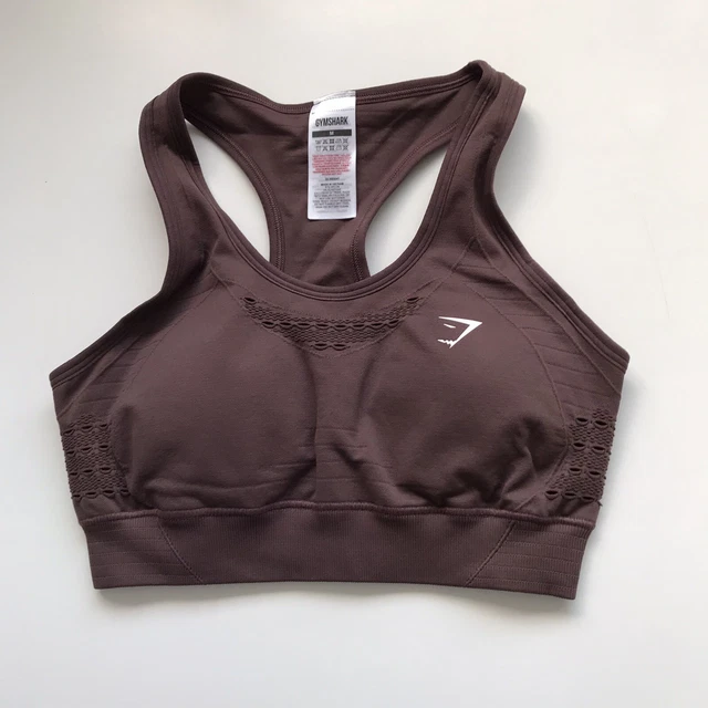 Gymshark Womens Brown Energy Seamless Sports Bra Size M