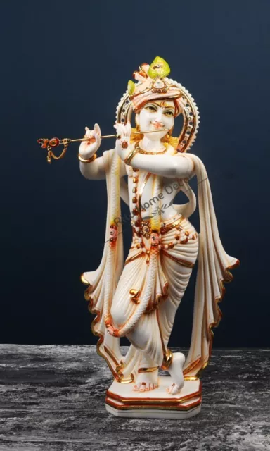 Estatua del Señor Krishna de 24" - Figura del Dios Hindú - Murlidhar -...