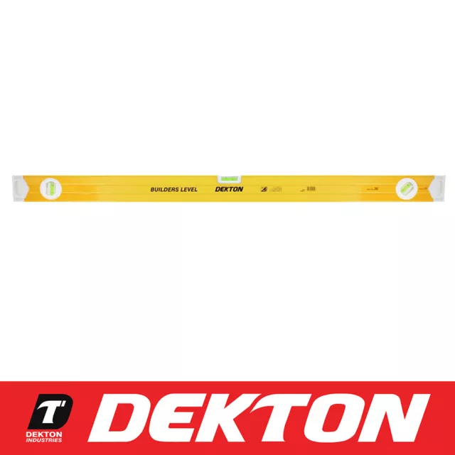 Dekton 36'' 900mm Builders Spirit Level Milled Edges Ridged body End Protectors