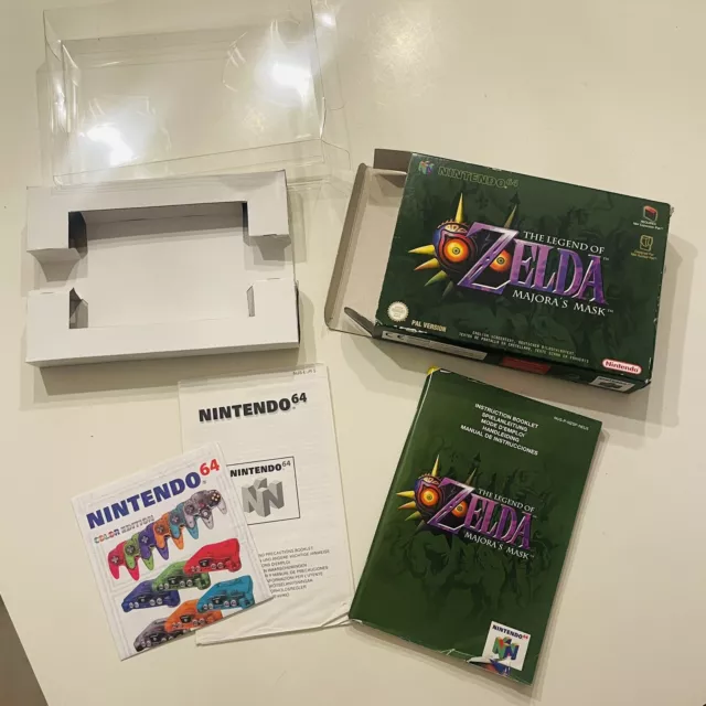 NINTENDO 64 The Legend of Zelda Majora's Mask . BOX, PACKAGING AND BOOKLETS ONLY