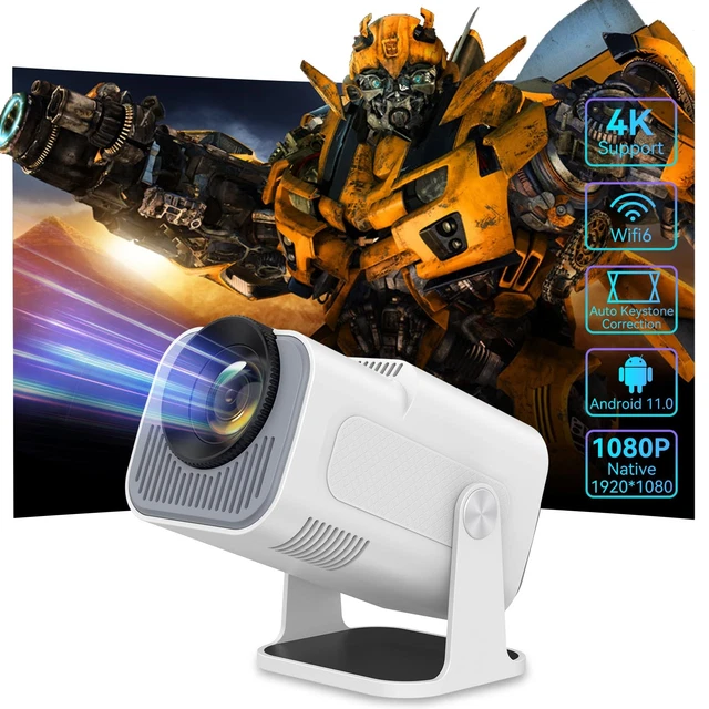 2025 Upgraded Mini Projector With Android 11.0 – 1080P 4K Support, Auto Keystone, 180° Stand | Portable Projector For Movies, Gaming & Presentations