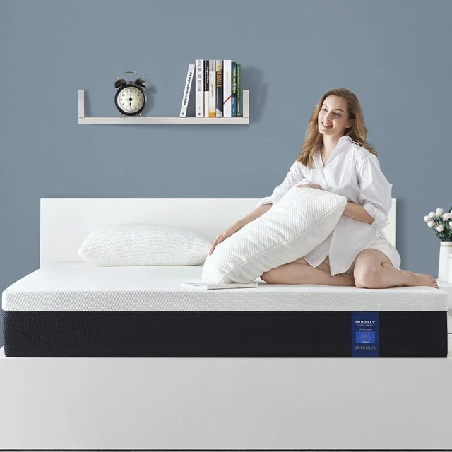 Molblly 8"10"12"14"Gel Memory Foam Mattress Twin TwinXL Full Queen King-In a Box