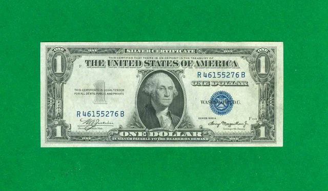 $1 1935-A 1 R/B Block Blue Seal Silver Certificate Cu. Non-Mule