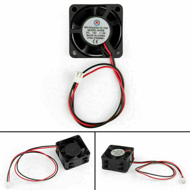10x 40mm DC 12V Motor 2Pin 40x40x20mm Sleeve Cool Brushless Cooling Fan 4020S