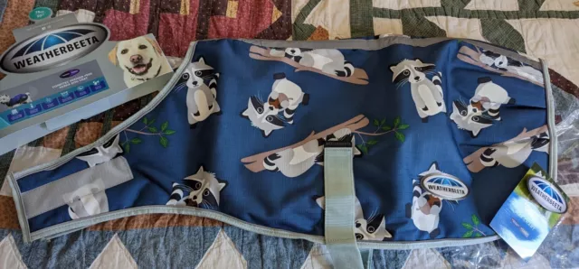 NWTs DOG Coat Weatherbeeta Waterproof Premier Parka 220g RACOON L Sz 30 Cost $65