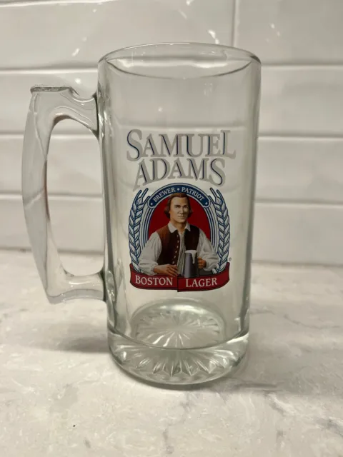 Samuel Adams Brewer Patriot Boston Lager Glass Beer Mug Stein - MINT CONDITION