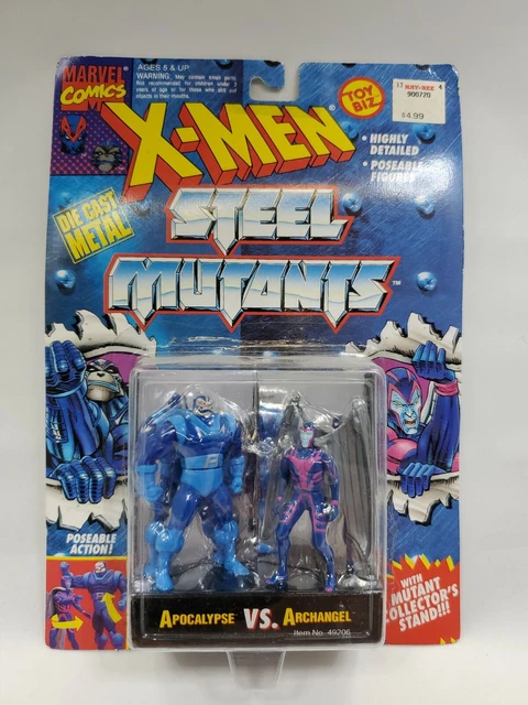 1994 Toy Biz Marvel X-MEN Steel Mutants APOCALYPSE vs. ARCHANGEL die cast metal