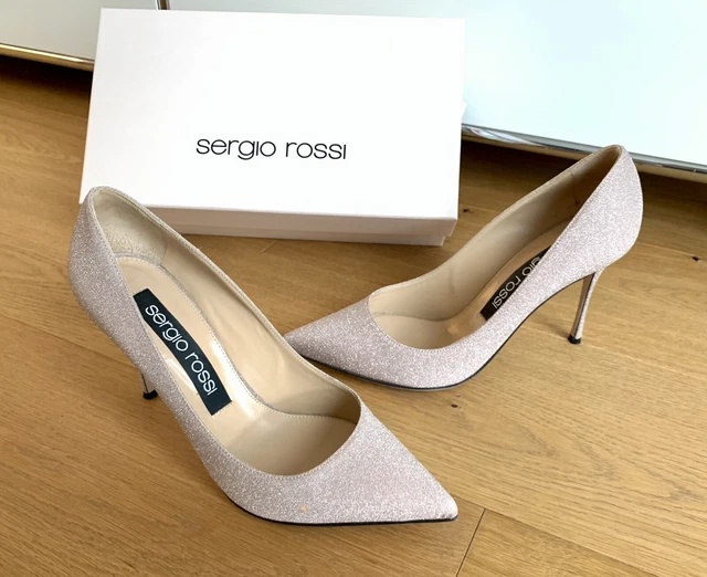 Escarpins Sergio Rossi Godiva 90 Mm Talon Aiguille - Taille 39.5 Beige - Occasion