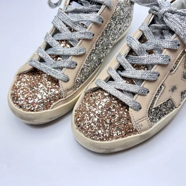 Shoelaces for Golden Goose Sneakers Glitter Metallic Sparkling 2