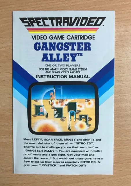 ATARI 2600 - GANGSTER ALLEY - Instruction Manual