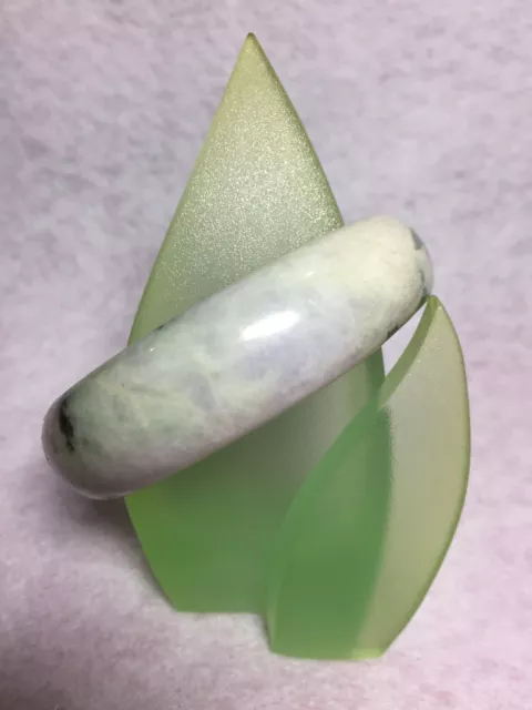 53mm Vintage 100% Natural Jadeite Jade Bracelet Lavender and Green.