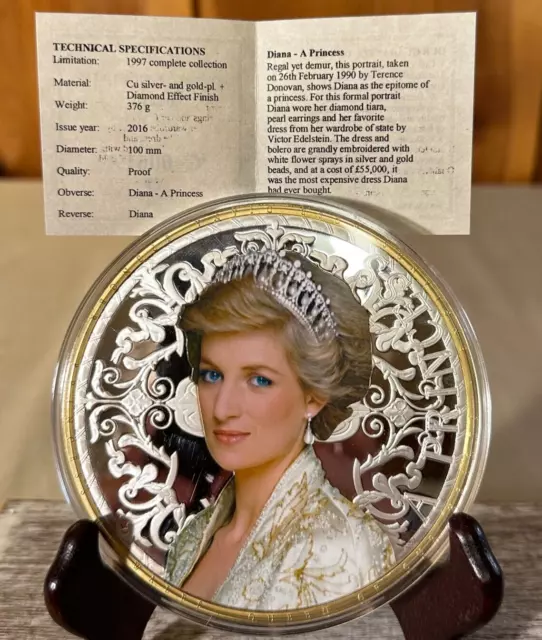 Princess Diana The Princess of Wales Limited Edition Oversized 376G Proof Coin