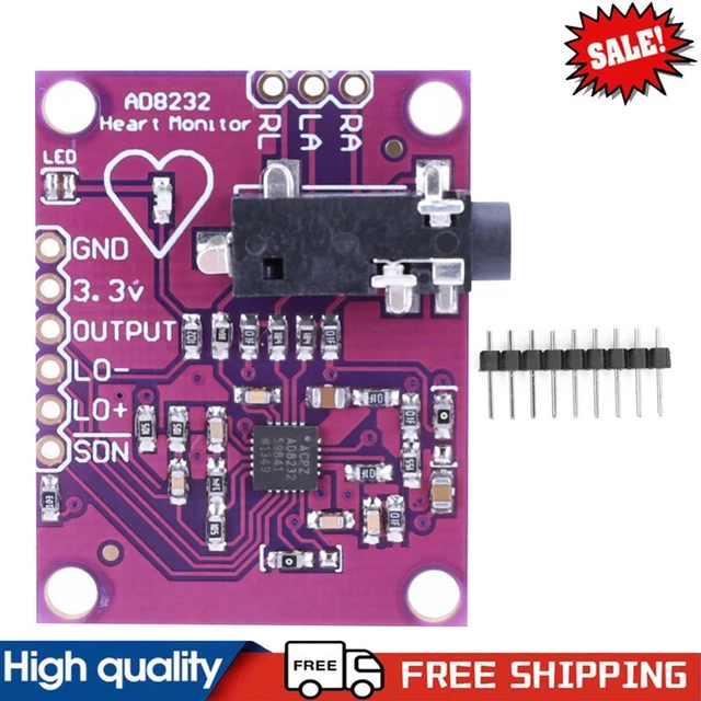 ECG MODULE ECG Physiological Measurement Heart Pulse ECG Monitor Sensor ...