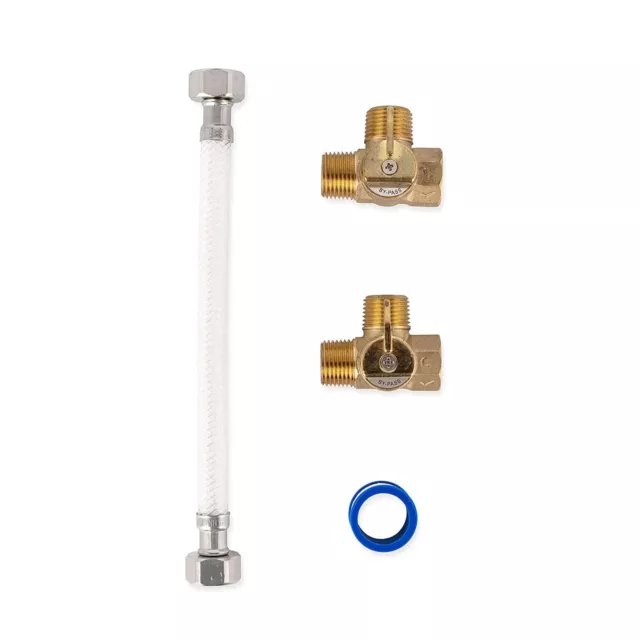 Camco 35953 By-Pass Kit, 8" Supreme Permanent Brass for 6 Gallon Tank