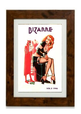 VINTAGE anni 1940 bizzarra Fetish Magazine volume 4 COPERTINA POSTER a3 stampa re 