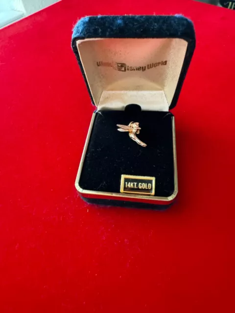 Disney Tinker Bell 14k Yellow Gold Charm Pendant, New in Box