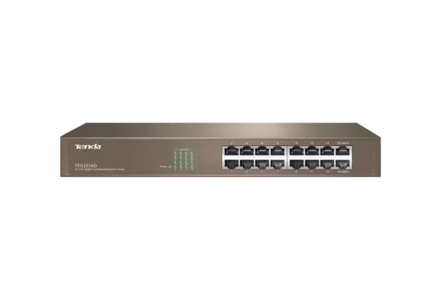 NEW Tenda TEG1016D 16 Port Gigabit Switch Hub Desktop Rackmount 1000Mbps AU Stoc