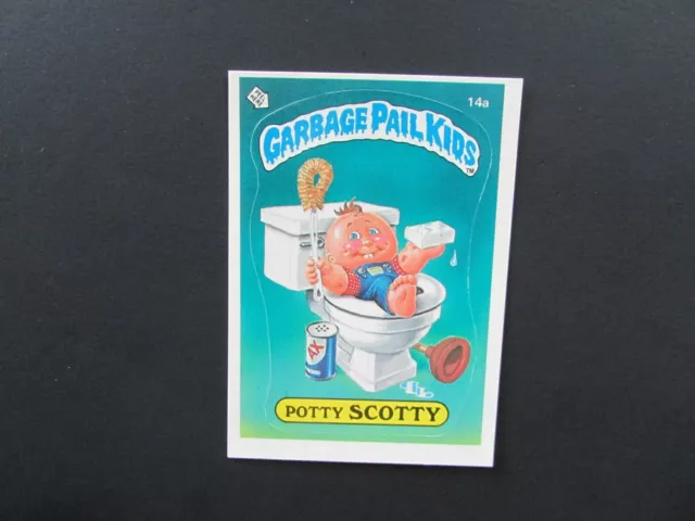 1985 Topps Garbage Pail Kids 1st Series 1 Matte Back Card 14a Potty Scotty