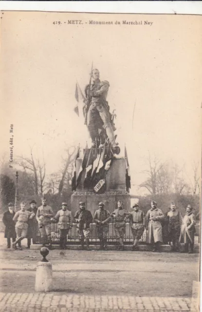 MOSELLE GUERRE 14-18 WW1 METZ 419 Monument to Marshal Ney ed conrard