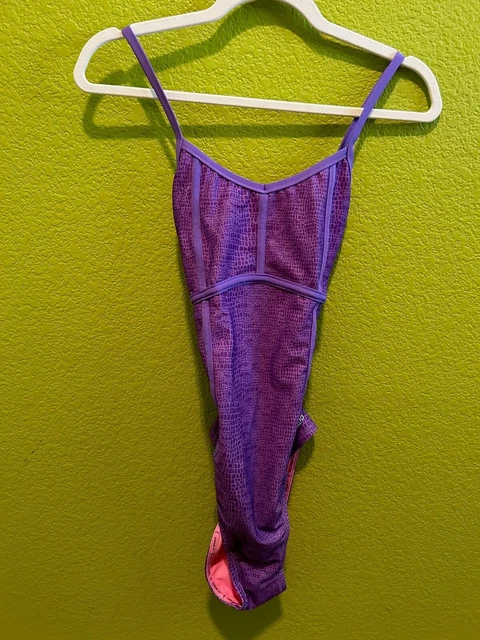 NWT Speedo Swimsuit Women One Piece Missy Franklin Size 12/38 Purple