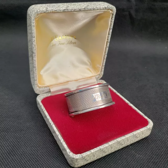 Sterling Silver Napkin Ring ~ Boxed ~ Demilune Shape ~ B'ham 1909 ~ 11g