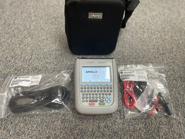 Seaward Apollo 500+ Pat Appliance Tester + Custodia, Cavi/Batteria Nuovi + Cal Cert 5