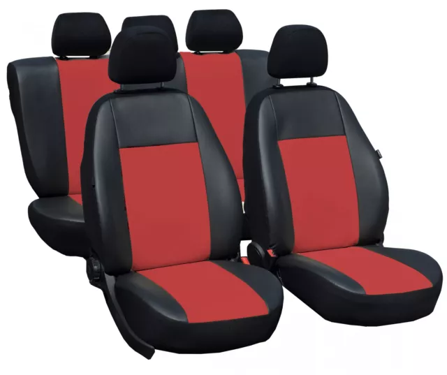 Hochwertige Sitzbezüge für Nissan Qashqai (Schwarz-Rot Class)