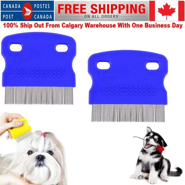 Pet Dog Cat Fur Grooming Comb Stainless Steel Hair Removal Cleaning Brush Tool
