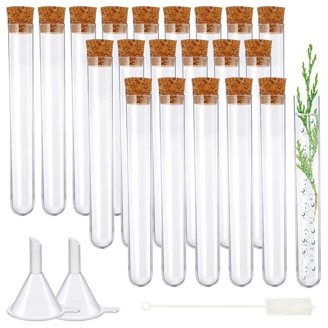 Pack Of 20 Test-Tubes With Corks, 150 X 16 Mm, Test Tubes With 10 M-Hemp Rope