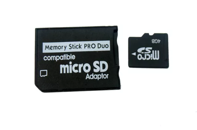 Adaptador SD a PRO DUO PSP Tarjeta memoria micro | negro