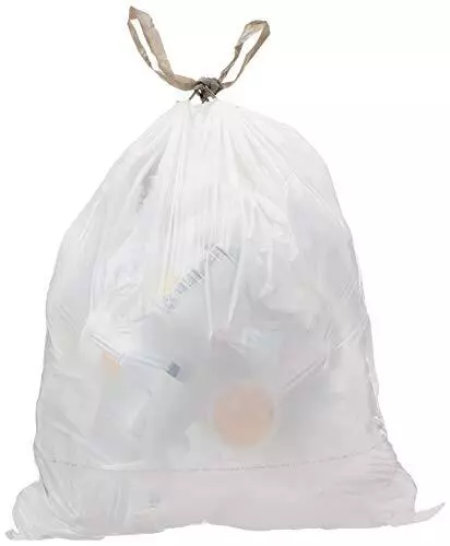 Commercial 18 Gallon Trash Compactor Bags /w Drawstrings, 2 MIL Unscent 50 Count