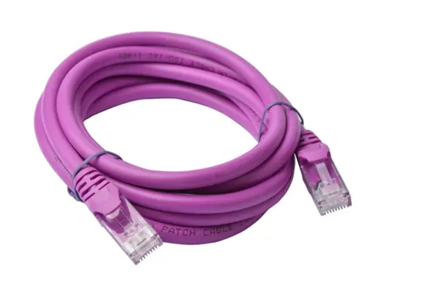 8WARE Cat6a UTP Ethernet Cable 2m Snagless Purple