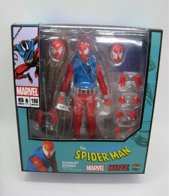 MEDICOM TOY MAFEX No.186 SCARLET SPIDER COMIC Ver. SPIDER-MAN Figure Genuine New