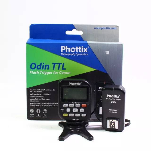 Phottix Odin TTL Flash Transmitter and Receiver for Canon Boxed - CJ 2158