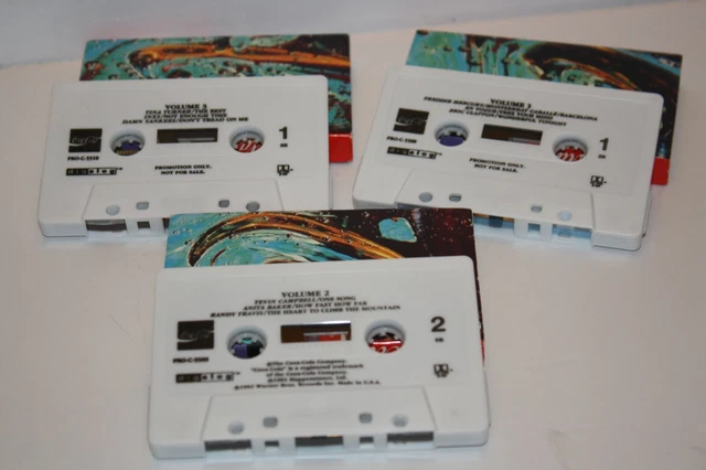 Coca Cola 1992 Volumes 1,2,3 Cassette Tapes Barcelona Various Artists  VINTAGE