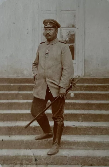 1915 Foto Feldartillerie Brigade 34 Metz Elsass Kompanieführer Offizier Säbel