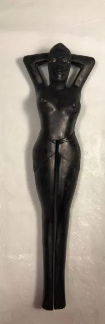 Vintage Nut Cracker Hand Carved Wooden Naked Lady Wood Carving